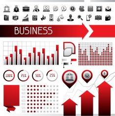 Set of infographics and business icons