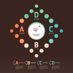 Abstract dot arrow Infographics template N2