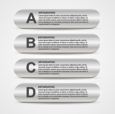Abstract metal business options infographics N2