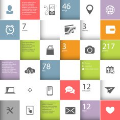 Infographic squares template