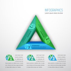Colorful triangle infographics elements