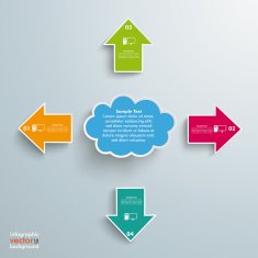 4 Arrows All Directions Cloud