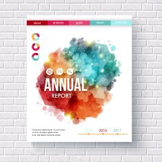 Abstract design on an annual report template