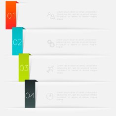 Abstract business info graphics template with icons N19