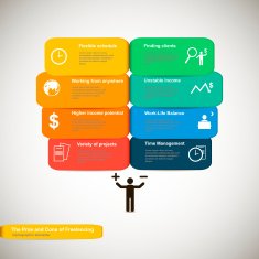 Vector colorful freelance infographics
