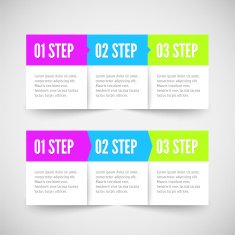 Modern infographic template Flat styled