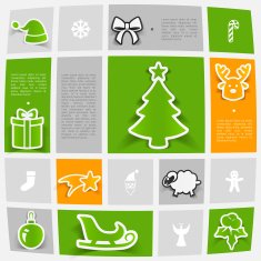 Christmas sticker infographic