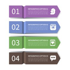 Modern arrow infographic elements