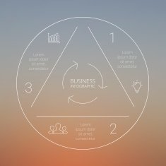 Circle line infographic graph diagram Blur vector background N2