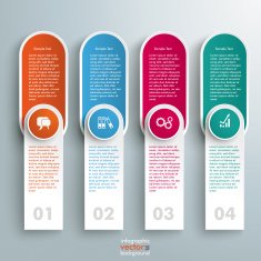 Oblong Round Banners Colored Circles