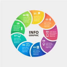 Vector circle infographics Template for diagram graph presentation and chart N4