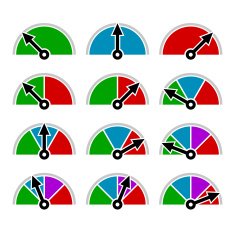 Color Indicator Diagram Set Template Design Vector
