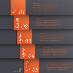 Template Design 5 Options Black Orange