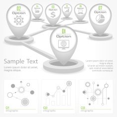 Infographic elements with pointer