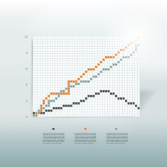 Example of graph Sample template web infographics Vector chart N2