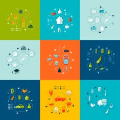agriculture flat infographic N4