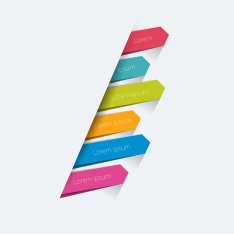 Infographics arrows template color business presentation with text places
