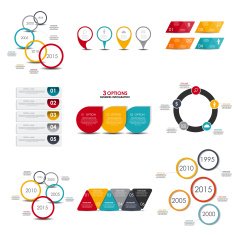 Collection of Infographic Templates for Business Vector Illustra N41