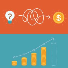 Vector idea to business plan concept in flat style