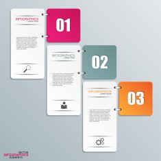 Abstract 3D paper Infographic N22