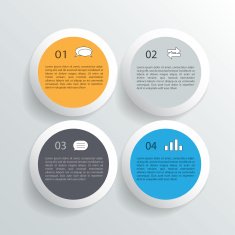 Modern business circle style options banner Vector eps10 N3