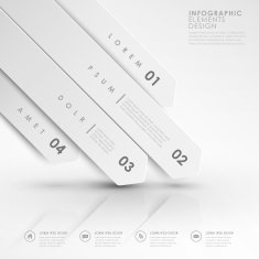 modern white design banners template infographic