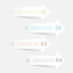 Abstract business info graphics template with icons N28