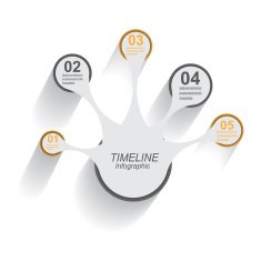 Modern time line design template N11