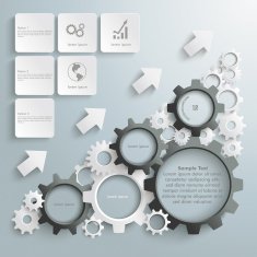 Big Machine White And Black Gears Chart