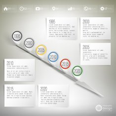 Timeline with pointer marks Infographic for business design and website N2