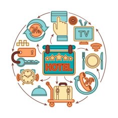 Hotel service illustration