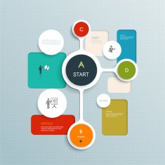 Minimal Infographics elements design Abstract circles and squares infographics N3