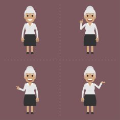 Older woman shows and tells