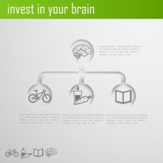 invest in your brain Infographic elements for web or print
