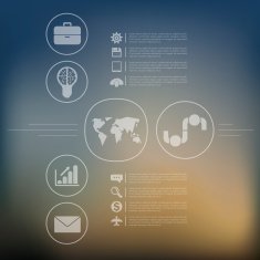 business infographic with unfocused background N33