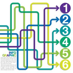 Bright infographic arrows in vector format N2