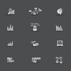 Analysis icons vector