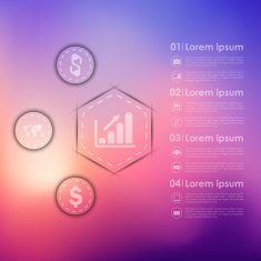 business infographic with unfocused background N39