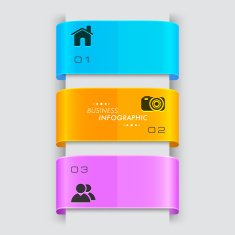 Business infographic layout with 2 0 web icons