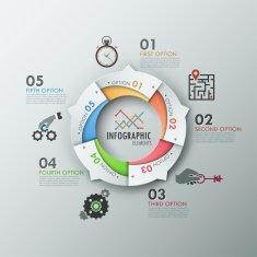 Modern infographics options banner N253
