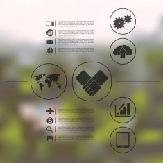 business infographic with unfocused background N45