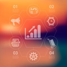 business infographic with unfocused background N52