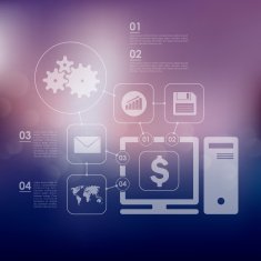 business infographic with unfocused background N53