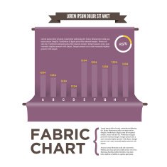 textile background with info graphic chart - vector illustration