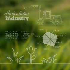 Agricultural industry infographic design