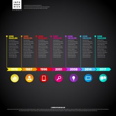 Timeline Infographic With set of Icons Vector design template N4