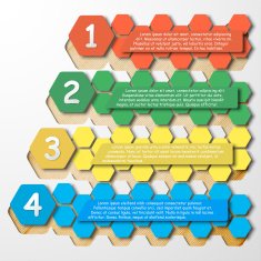 Step Infographics color template vector for business design N2