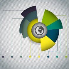 Colorful Inforgraphic pie chart