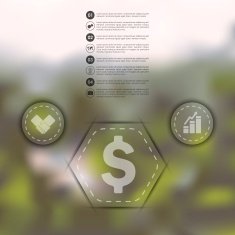 business infographic with unfocused background N65