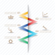 Colorful vector design for workflow layout N6